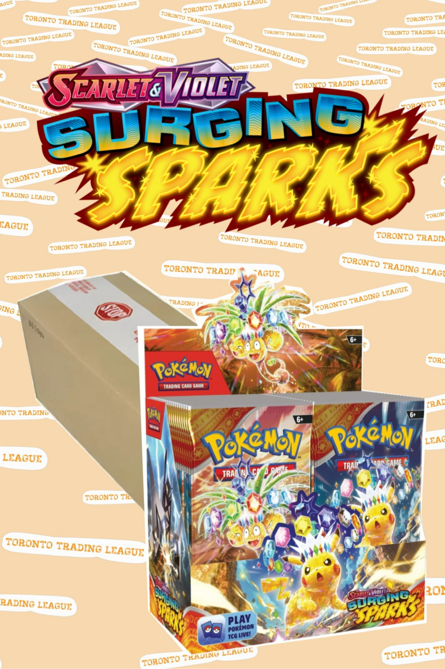 SV8 Surging Sparks booster box sealed case