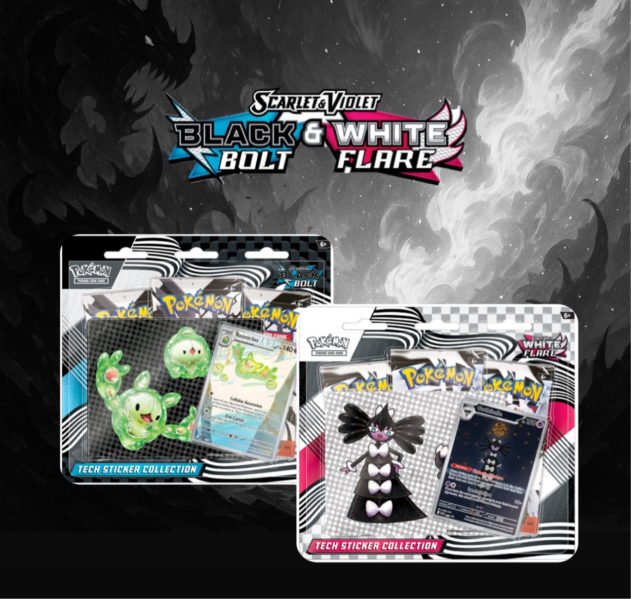 SV10.5 Black Bolt & White Flare Tech Sticker Collection