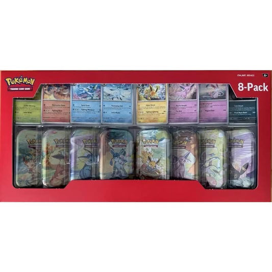 Prismatic Evolutions 8-Pack Mini Tins + Promo Cards
