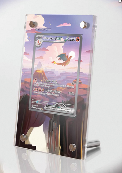 PTCG Display stand with background (Charizard ex / Latias/ Latios)