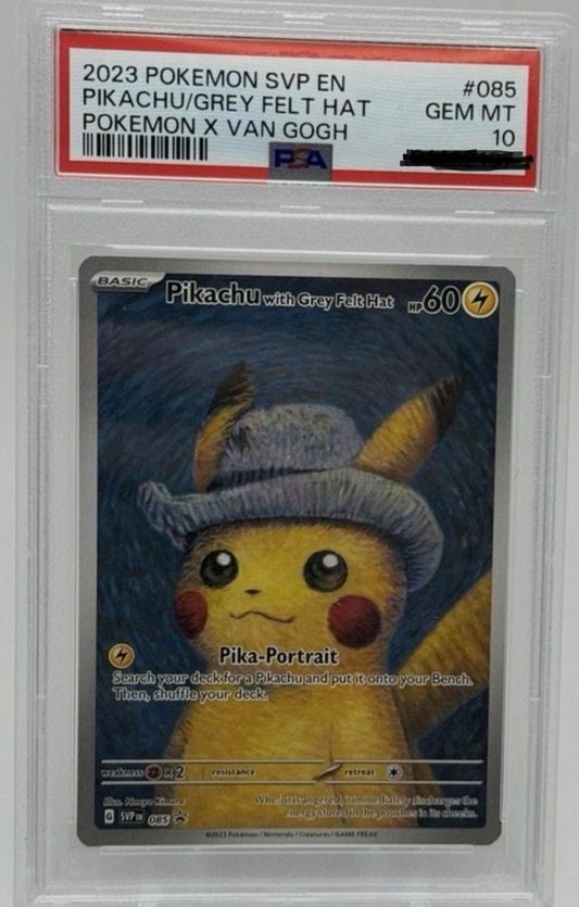[PSA 10] Pikachu with grey felt hat #085
