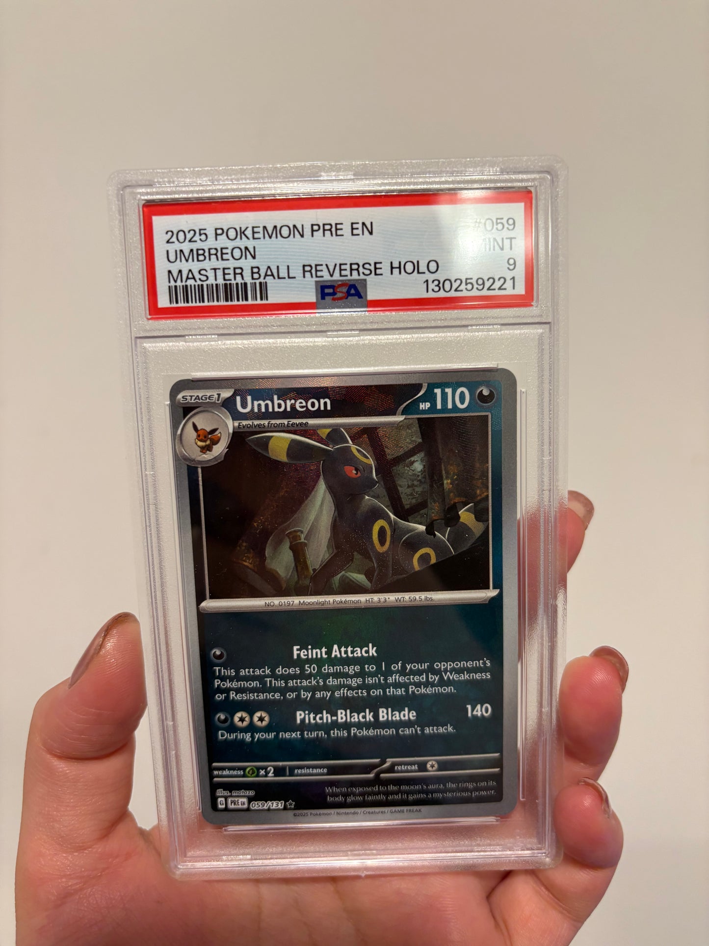 [ PSA 9 ]  Umbreon (Master Ball) #059