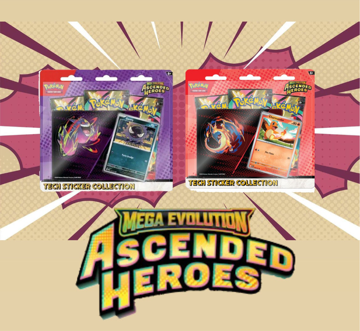 ME2.5 Ascended Heroes (Wave 1) Tech Sticker - Charmander /Gastly