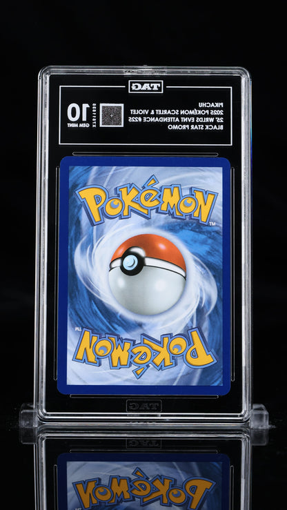 [TAG 10 Gem Mint] 2025 SV WORLD CHAMPIONSHIPS Pikachu #225 (Promo)
