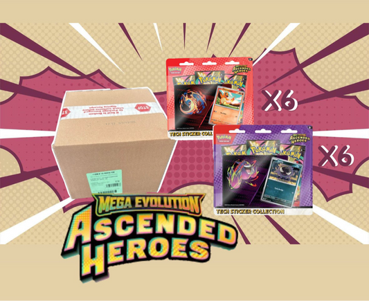 ME2.5 Ascended Heroes (wave 1) Tech Sticker display Case - Set of 12 Blister