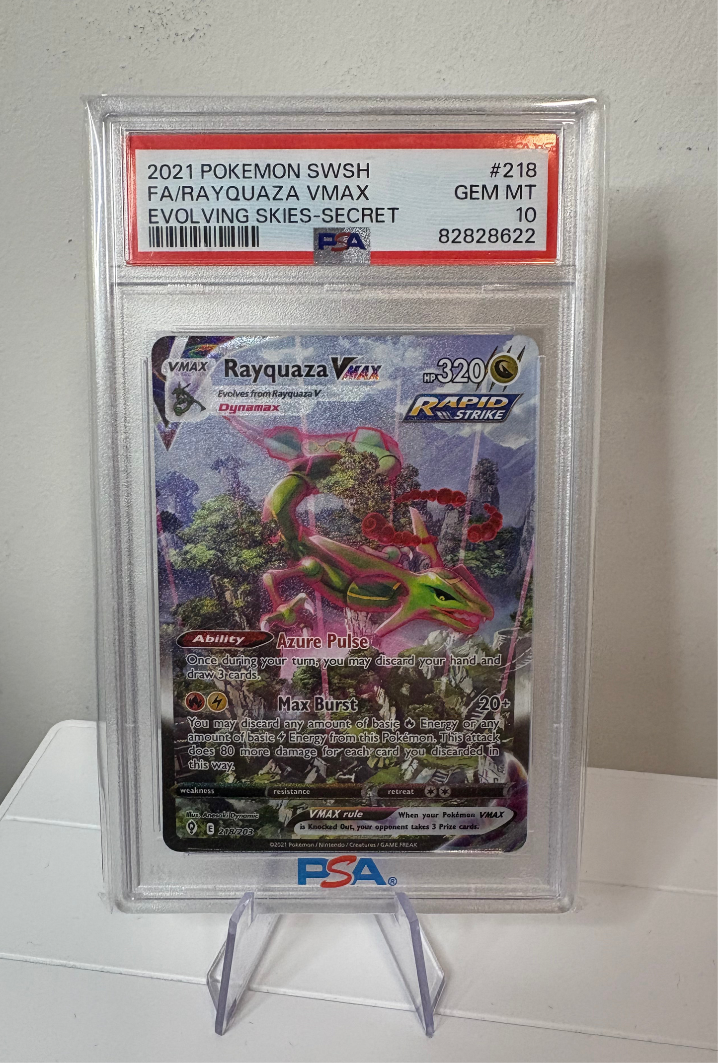 [ PSA10 ] Rayquaza Vmax #218