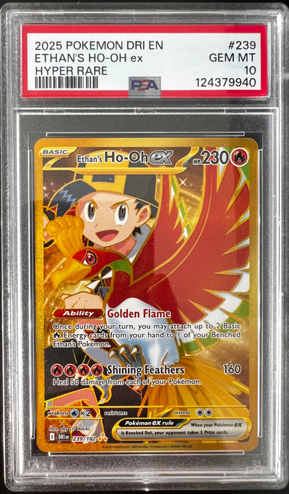 [PSA 10] Ethan's Ho-oh ex #239/182 (Hyper Rare)