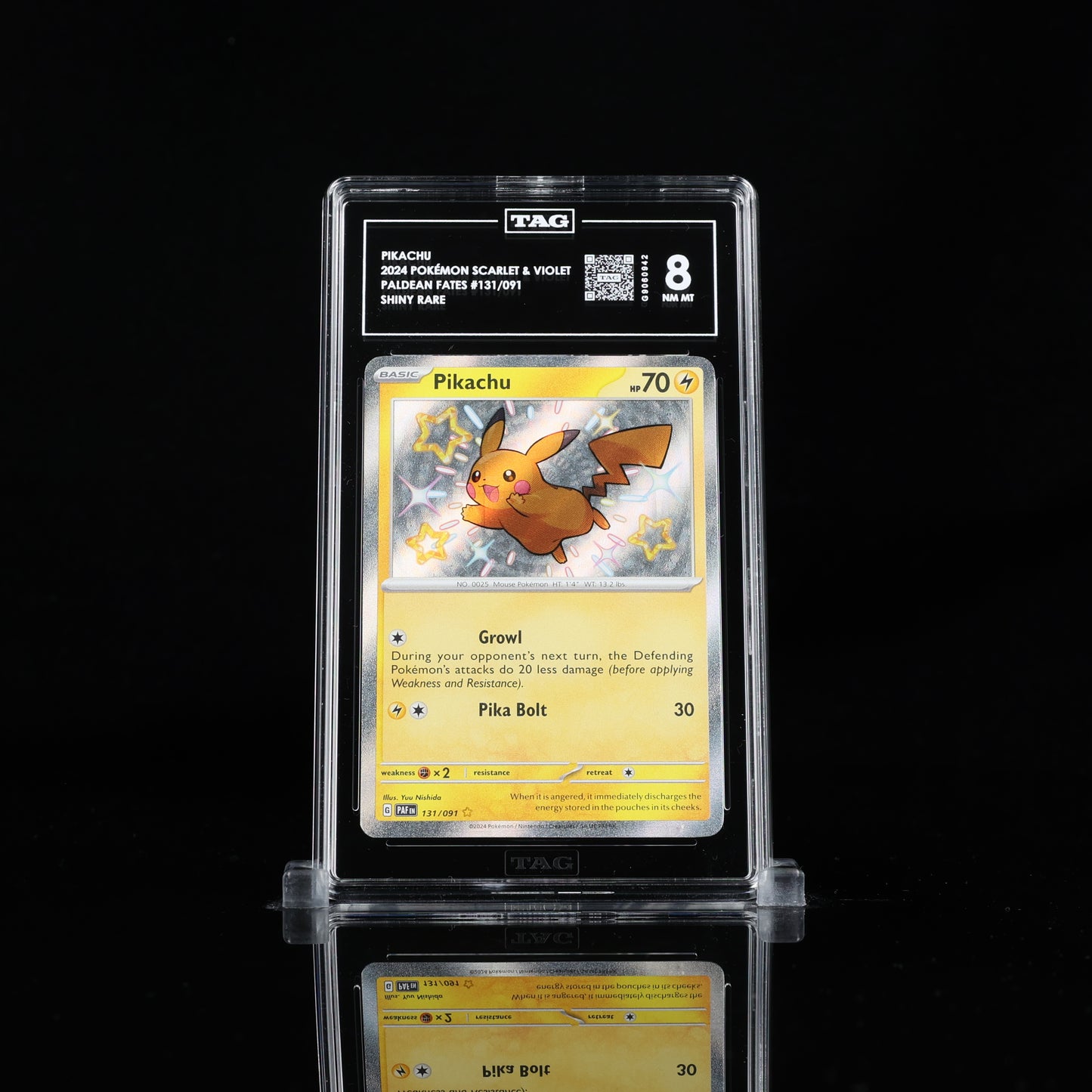 [TAG 8] 2024 SV PALDEAN FATES Pikachu #131/091 (shiny rare)