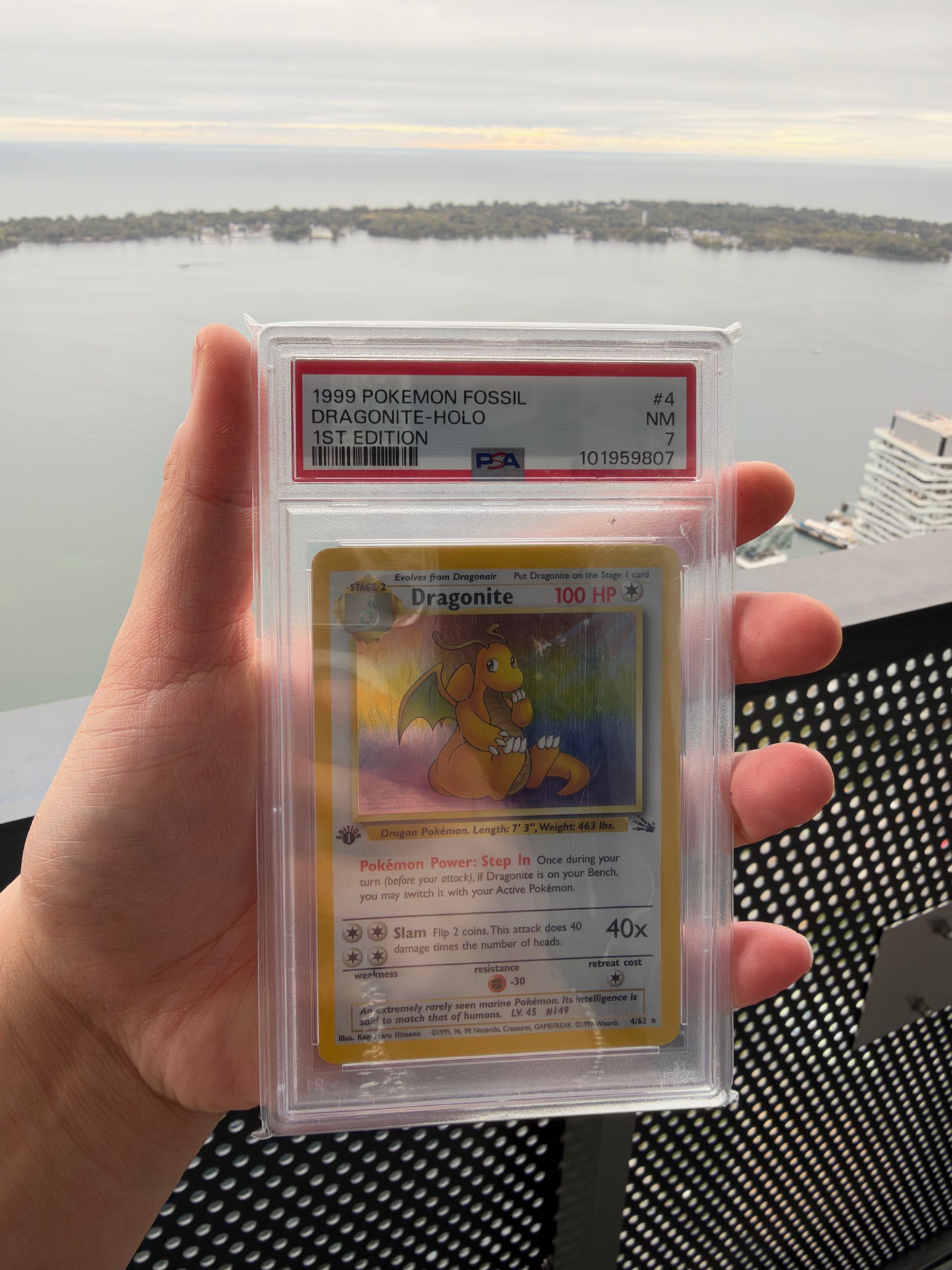 [ PSA 7 ] Dragonite (1st edition Holo Rare) #4