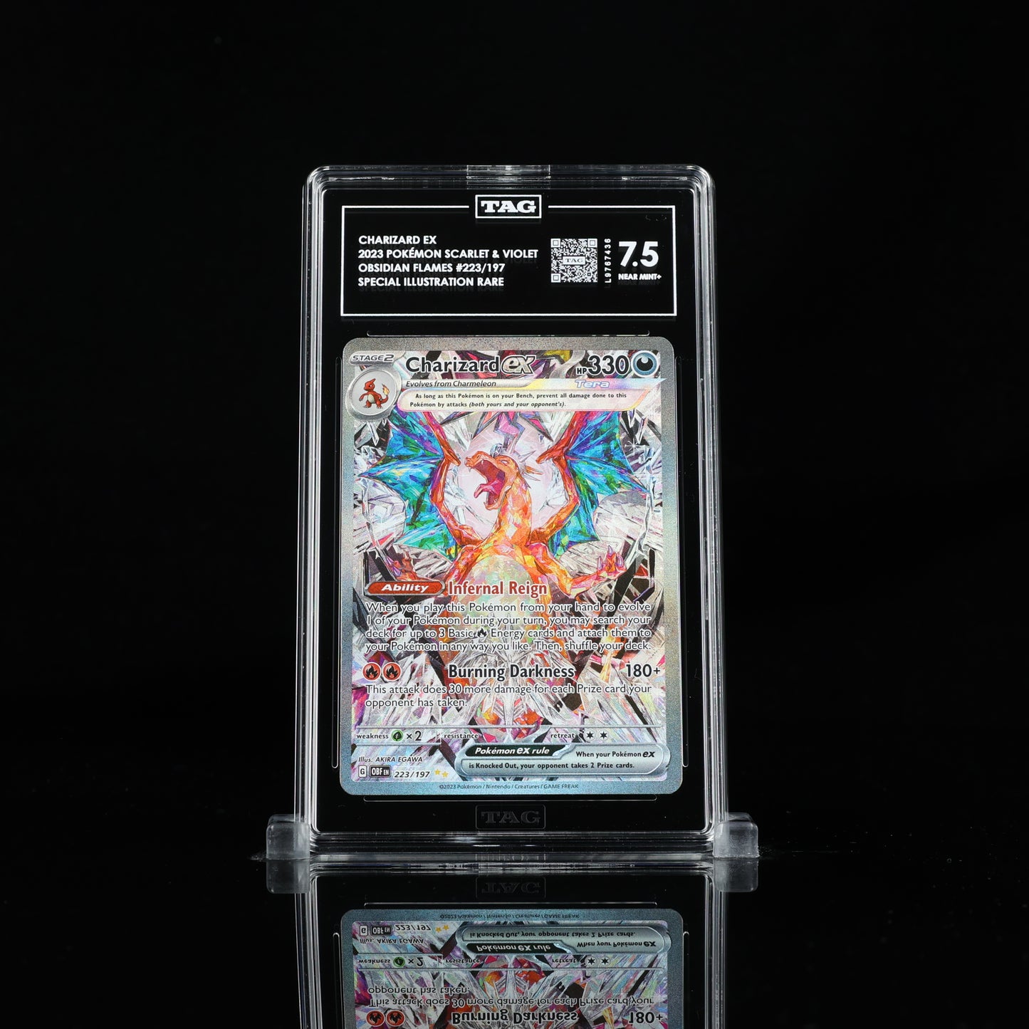 [TAG 7.5] 2013 SV OBSIDIAN FLAMES CHARIZARD EX (SIR) #223/197
