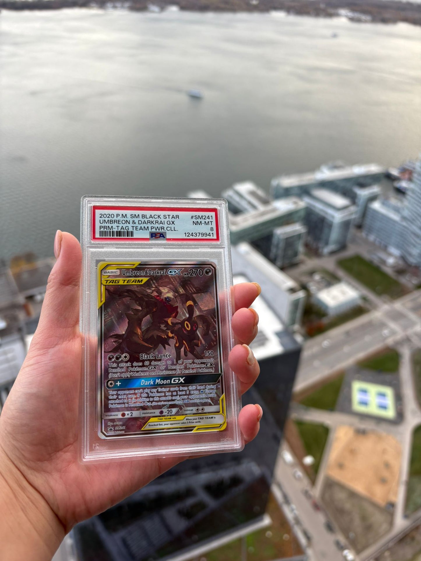 [ PSA 8 ]  Umbreon & Darkrai GX #SM241 (Promo)